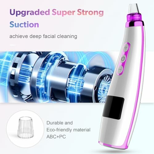 Facial cleaning device with super strong suction and durable material.