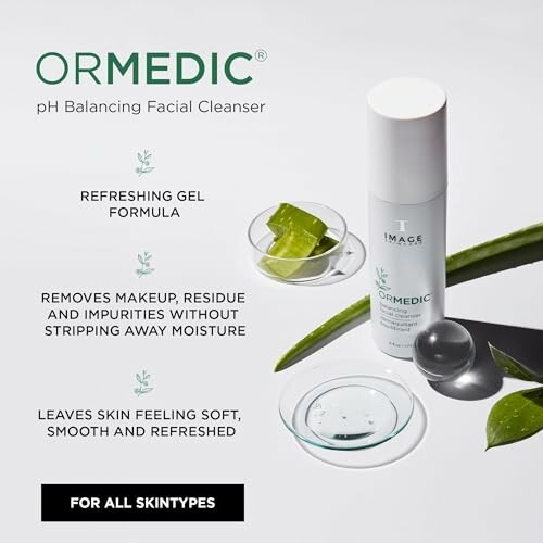 Ormedic pH balancing facial cleanser with aloe and gel formula